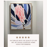 Blue Protea - Framed Canvas Print