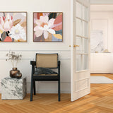 The Elegance Pair: Magnolia No. 2 & Halcyon Framed Canvas Set