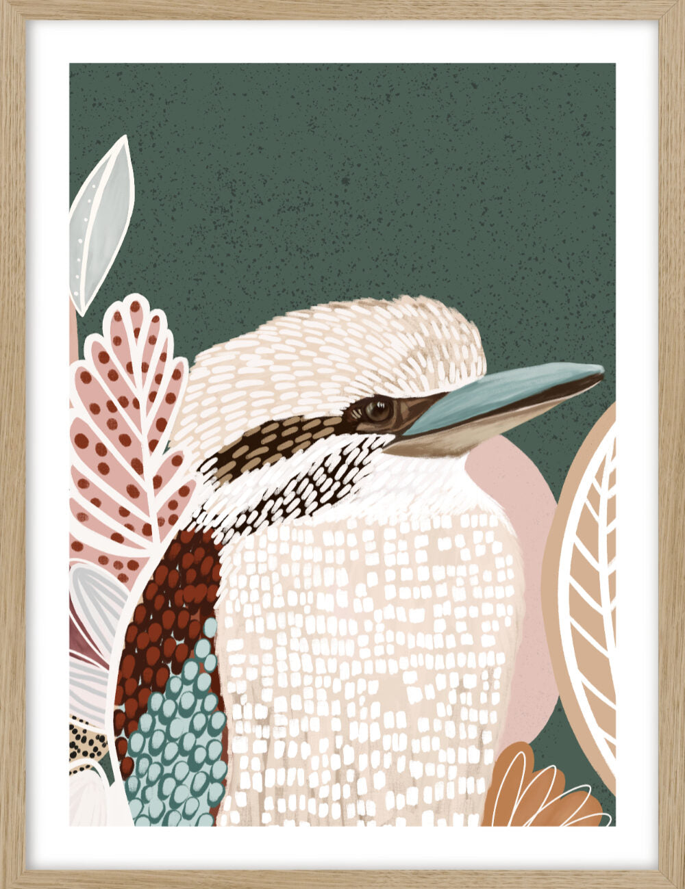 Kookaburra in Green No.2 - Framed Print