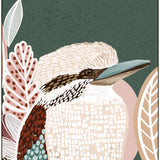 Kookaburra in Green No.2 - Framed Canvas Print