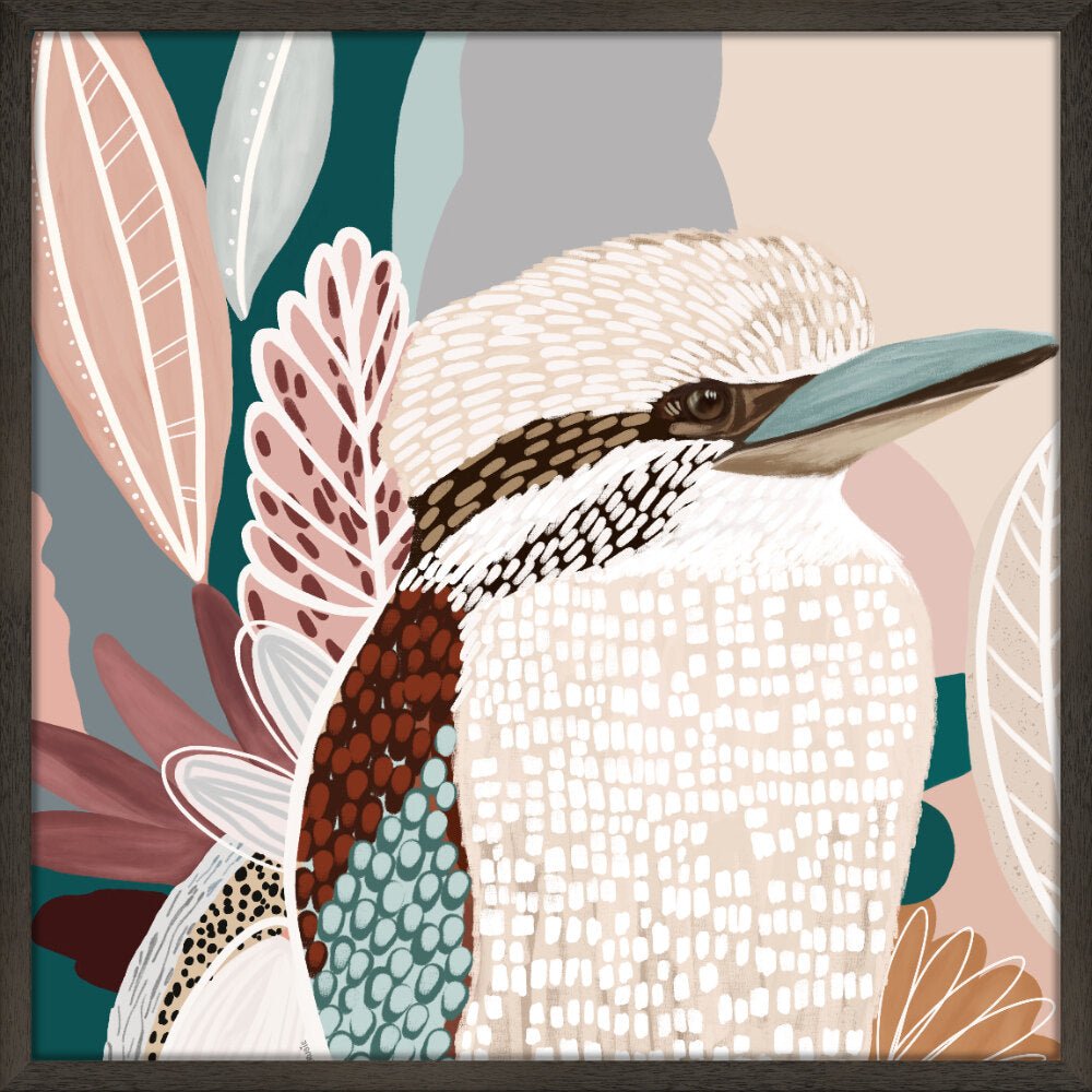 Kookaburra in Pink - Framed Print